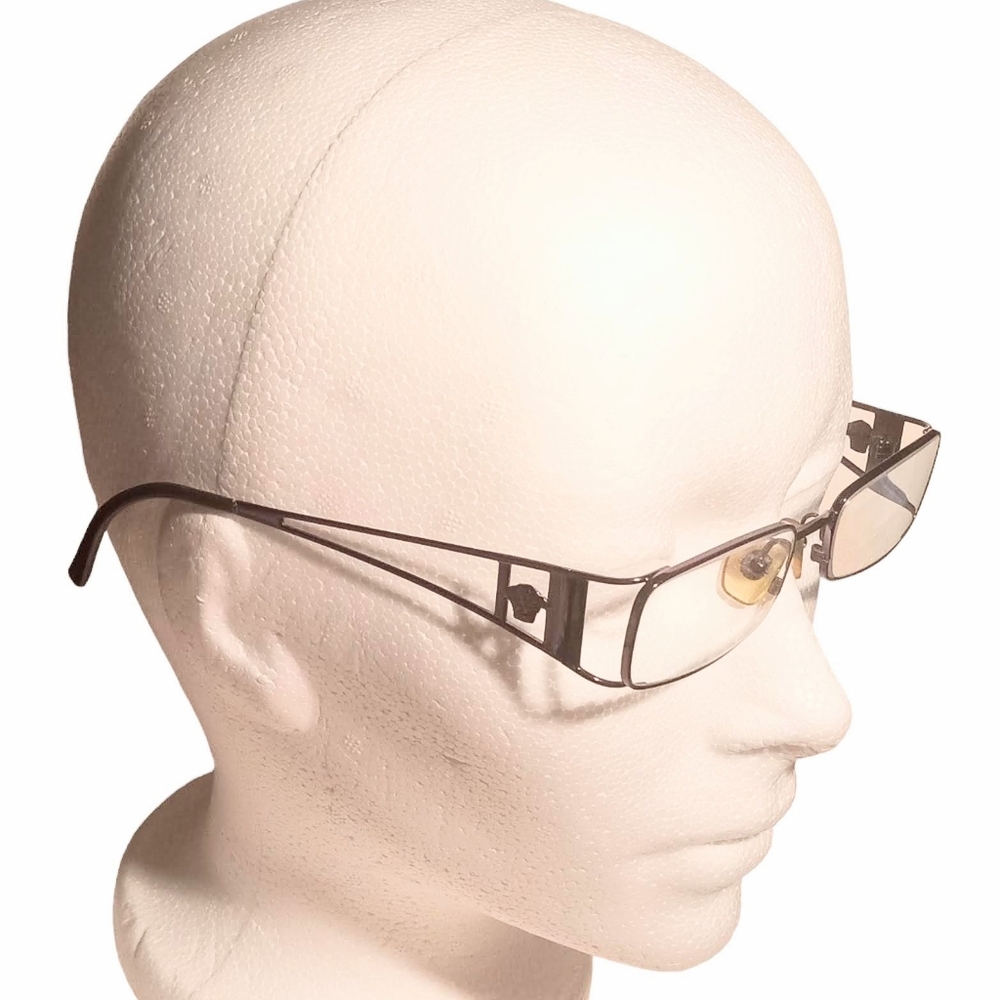 Vintage Rare Versace Medusa Eyeglasses Frames wire Dark Burgundy Purple
